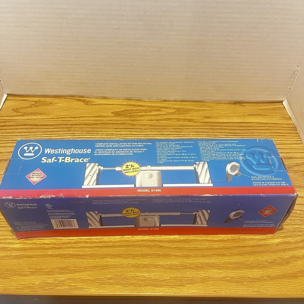 Westinghouse Installation Kit For Ceiling Fan Light Saf-T-Brace Model 01400 NEW